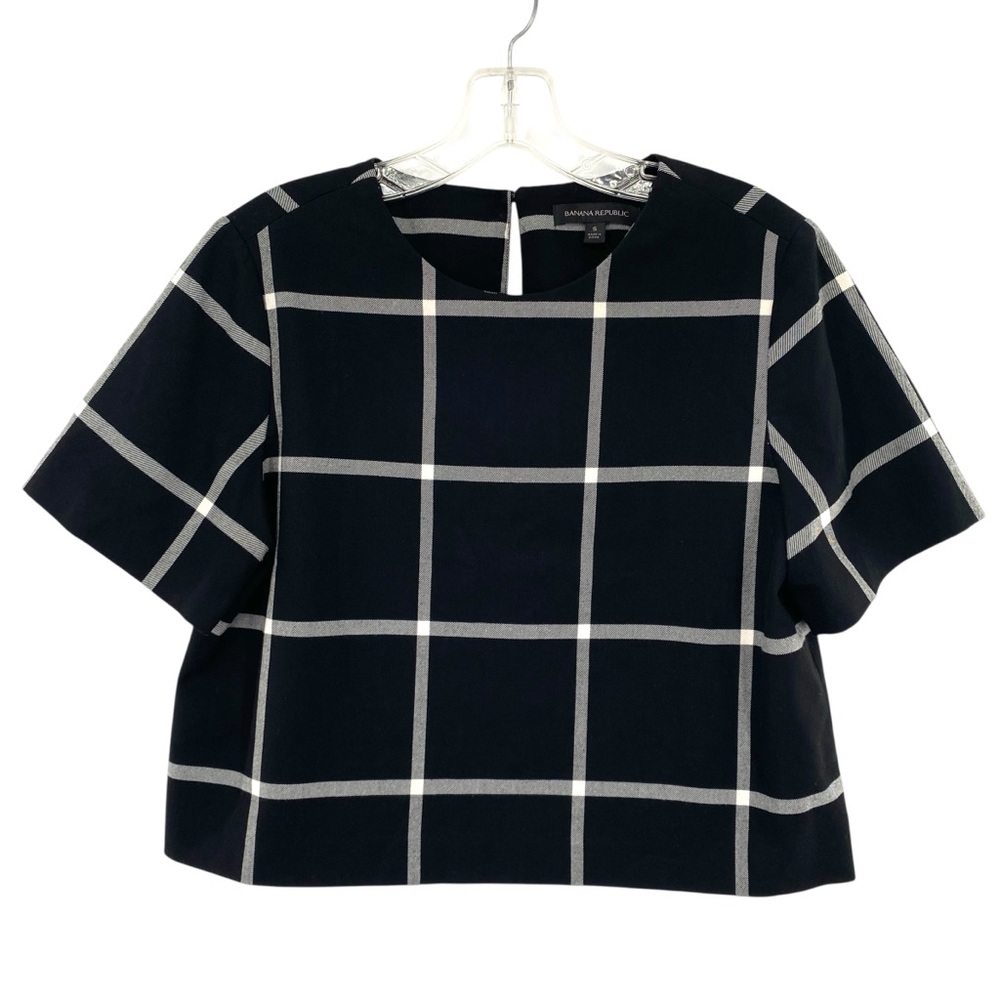 Banana Republic Windowpane Crop Top